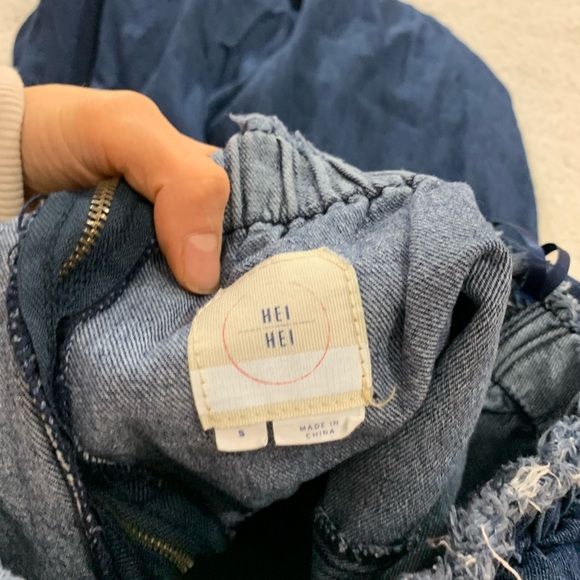 Hei hei Anthropologie denim strapless jumpsuit - Picture 8 of 8